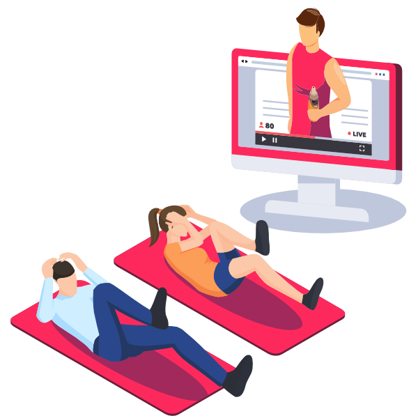 Online training sessions - Interactivity and content sharing in gyms
